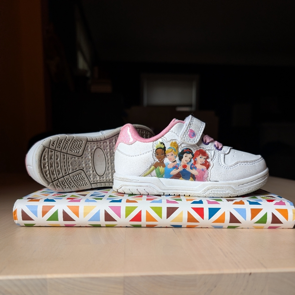 Disney Princess White and Pink Kids Sneakers
